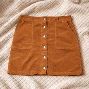 Chic Tan Button-Down Mini Skirt